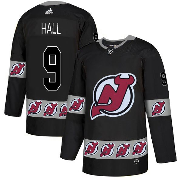 Men New Jersey Devils #9 Hall Black Adidas Fashion NHL Jersey->new jersey devils->NHL Jersey